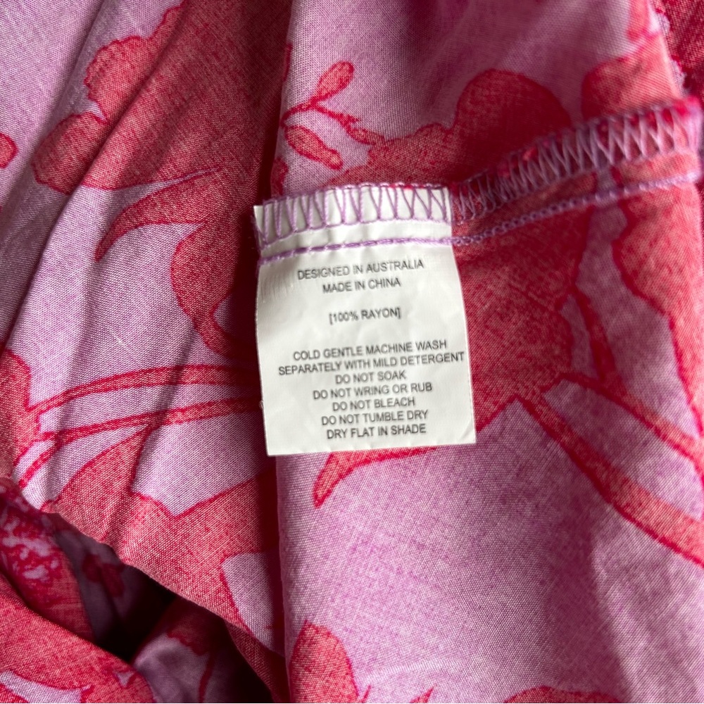 Abel The Label Charlotte Maxi Dress Lilac/Red Anthropologie revolve - Picture 12 of 13